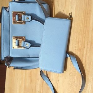 Blue Purse and wallet duo
